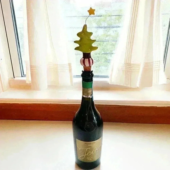 Holiday Tree & Star Cork Bottle Stopper NWOT - Picture 3 of 3